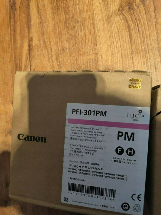 Genuine lot of Canon PFI-301 Ink Cartridges - FREE UK DELIVERY - VAT inc.