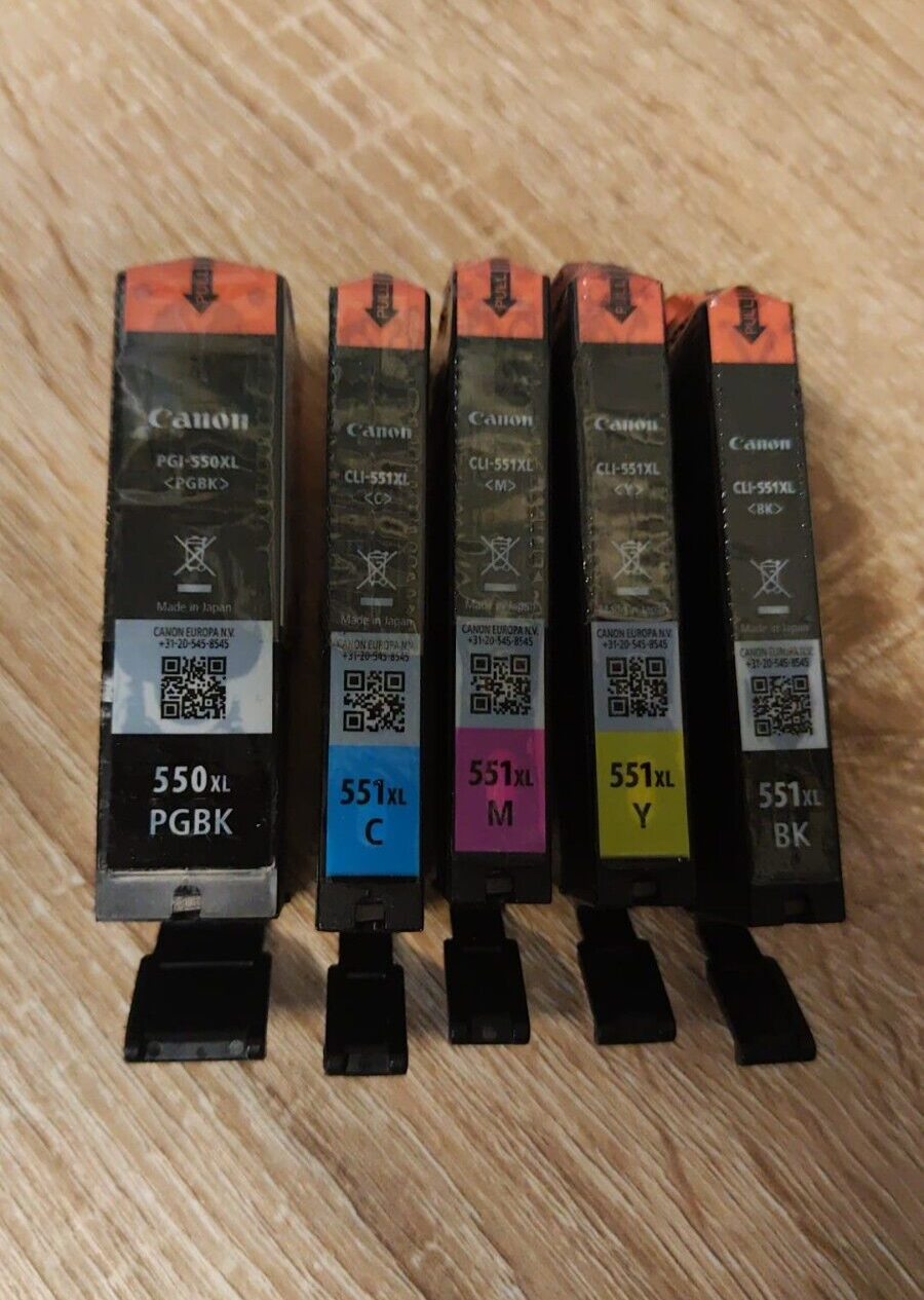 5x Genuine Canon PGI-550XL & CLI-551XL Ink Cartridges - FREE UK DELIVERY!