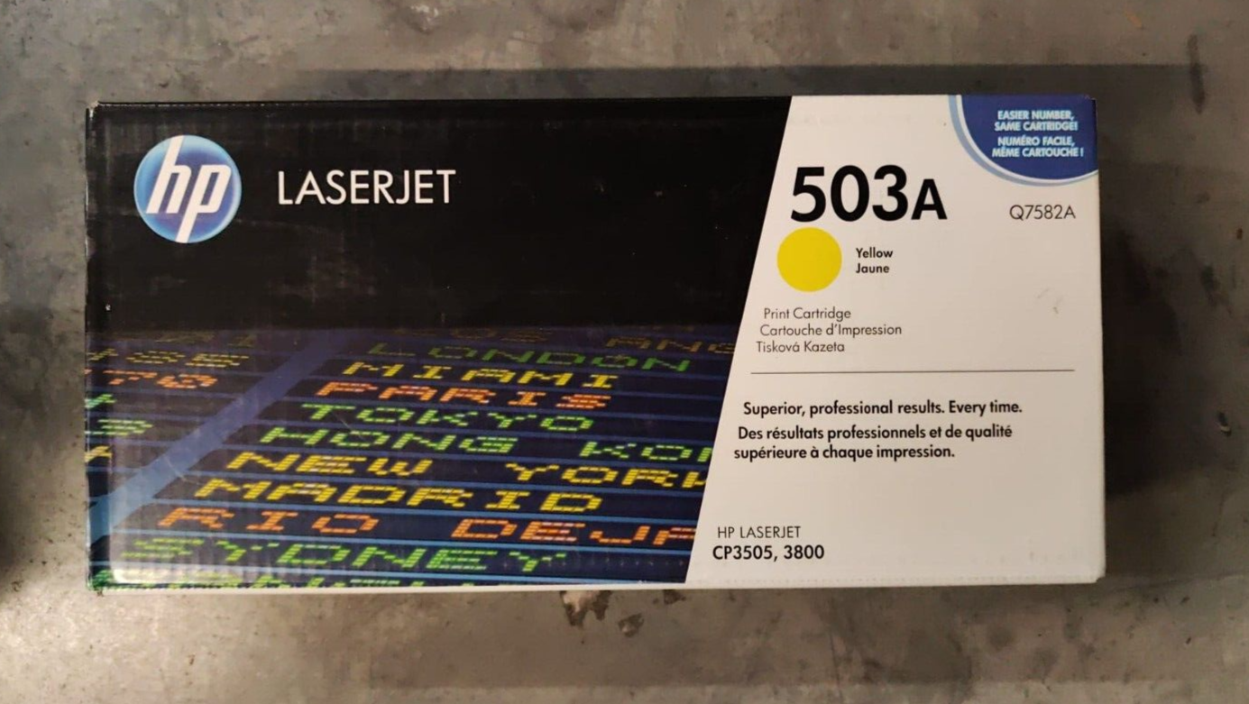 Genuine HP 503A Yellow Toner Cartridge (Q7582A) - FREE UK DELIVERY! VAT included