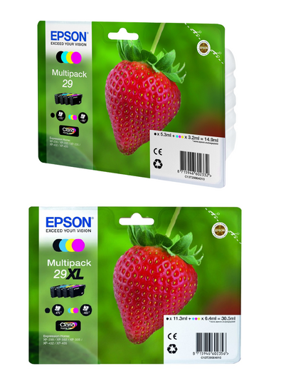 Genuine Epson 29 / 29XL Strawberry Ink Cartridges Lot - FREE UK DELIVERY! - VAT