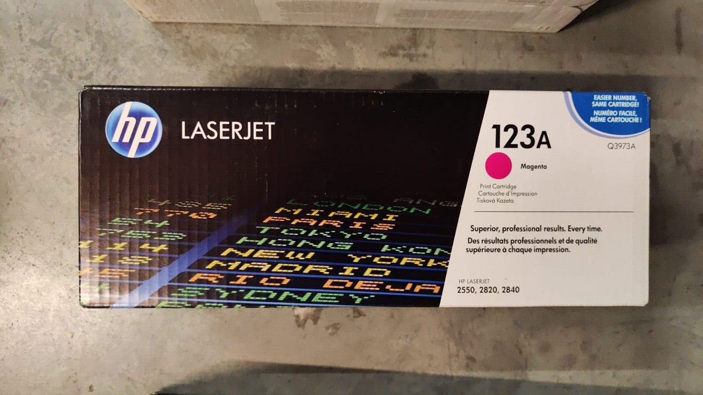 Genuine HP 123A  Magenta Toner Cartridge (Q3973A) - FREE DELIVERY! VAT included