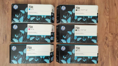 Genuine lot of HP 730 ink cartridges 300ml - DESIGNJET T1600 T1700 T2600 series