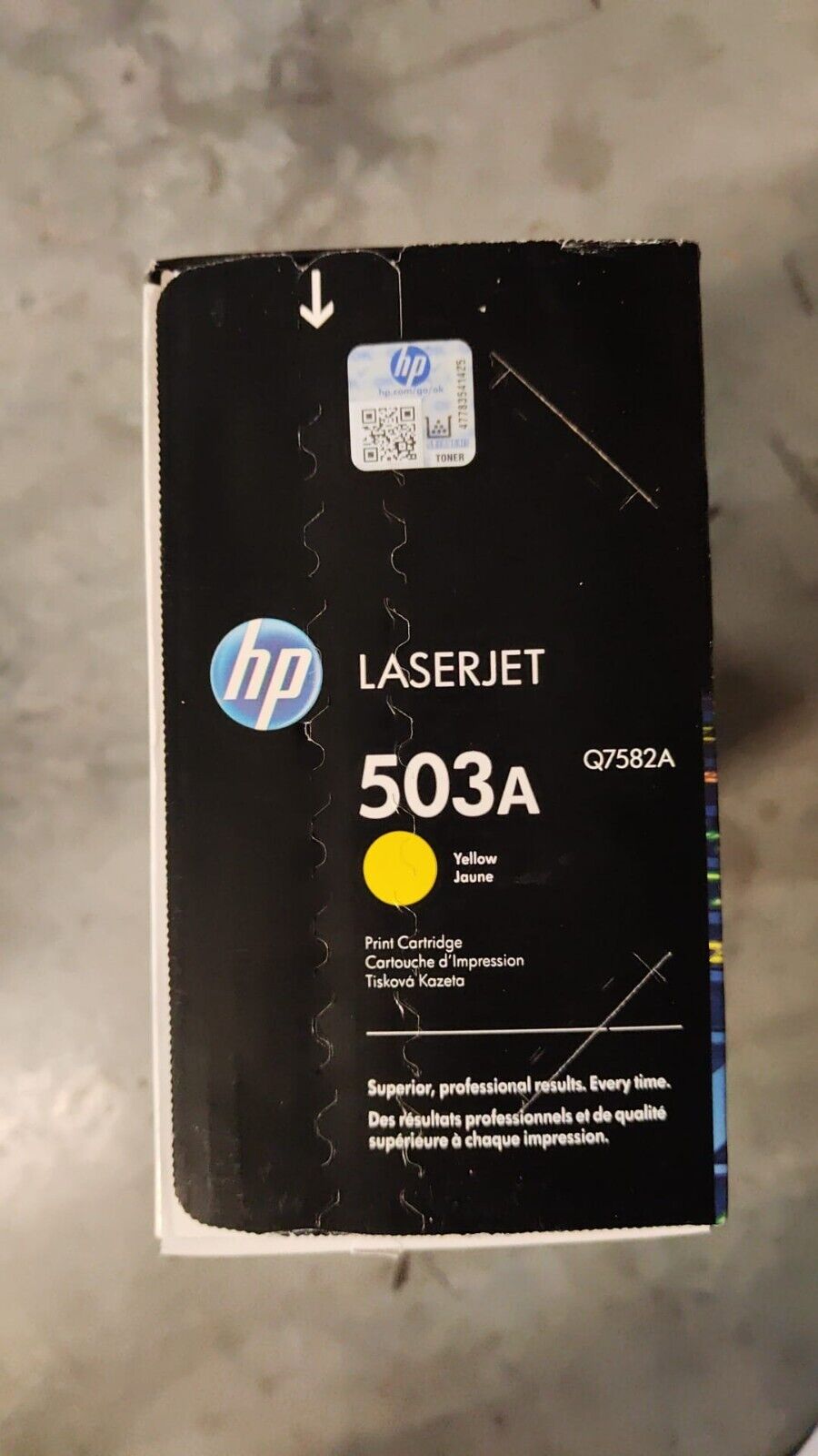 Genuine HP 503A Yellow Toner Cartridge (Q7582A) - FREE UK DELIVERY! VAT included