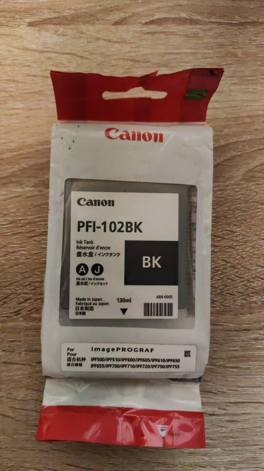 Genuine Canon PFI-102BK Black Ink Cartridges (130ml) - FREE UK DELIVERY! VAT inc