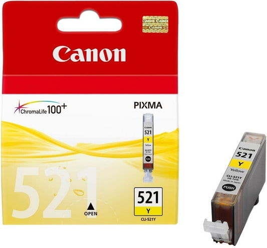 Genuine Canon CLI-521 Yellow Ink Cartridges - FREE UK DELIVERY! VAT included