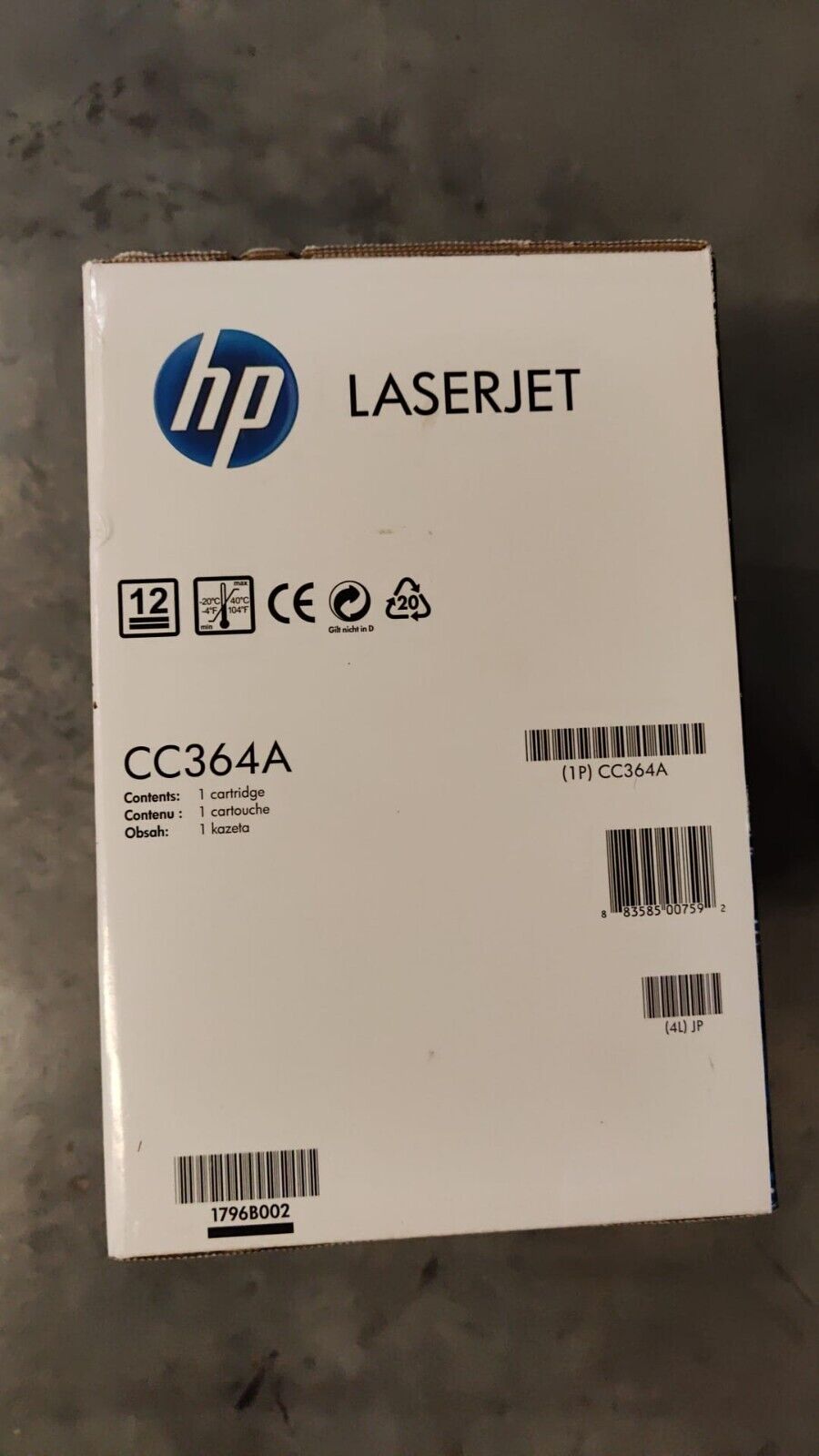 Genuine HP 64A Black Toner Cartridge (CC364A) - FREE UK DELIVERY! VAT included
