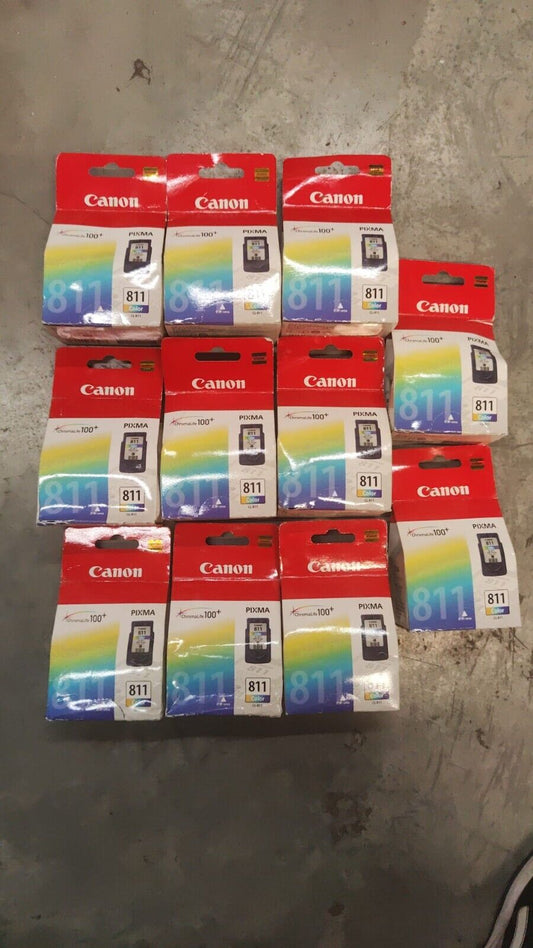 11x Genuine Canon PIXMA CL-811 Colour Ink Cartridges - NEW! Canon 811