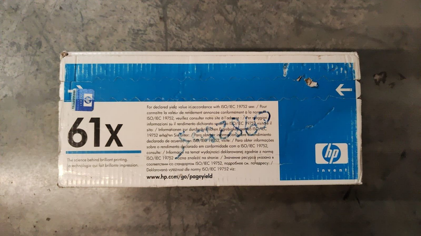 Genuine HP 61X Black Toner Cartridge (C8061X) - FREE UK DELIVERY - VAT included