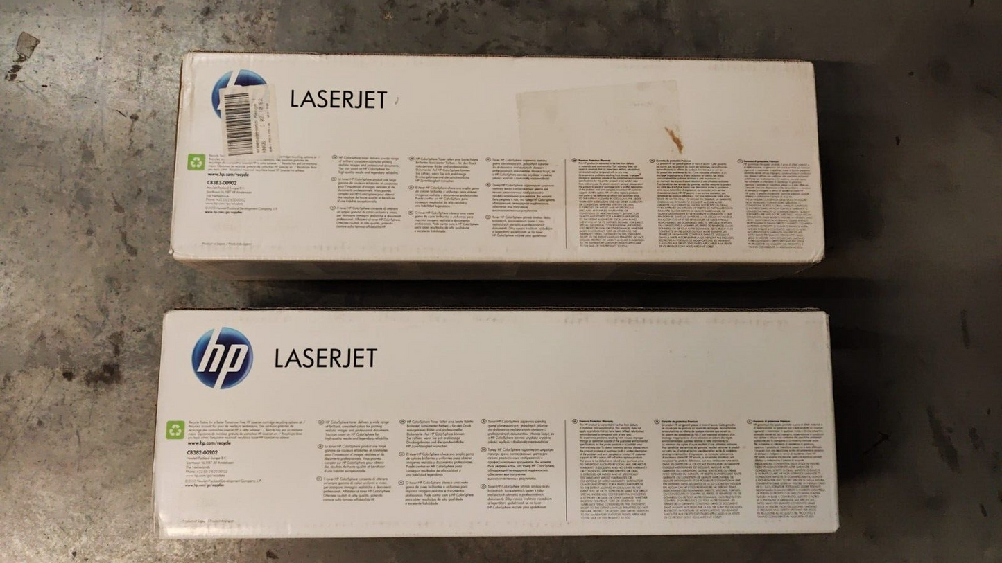 Genuine HP 824A Magenta + Yellow Toner Cartridges (CB383A CB382A) FREE DELIVERY