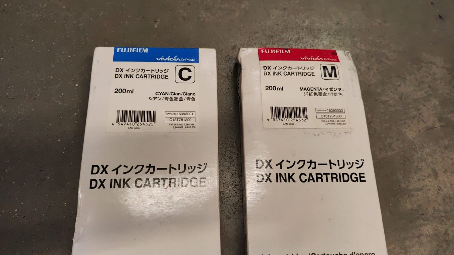 4x Genuine FUJIFILM DX Vividia Ink Cartridges (200ml) - Original - FREE DELIVERY