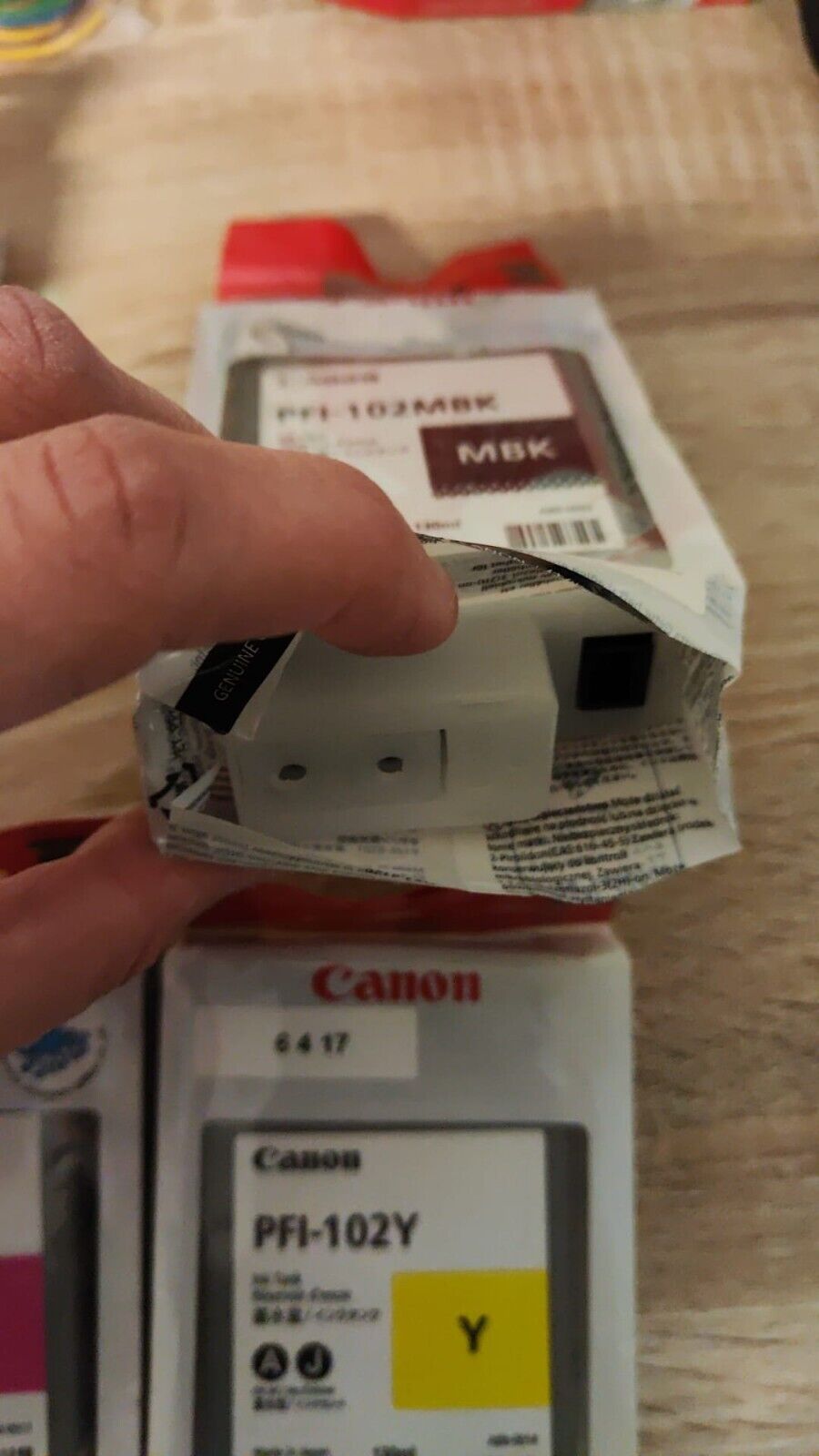 Genuine Canon PFI-102 set of 5 Ink Cartridges (130ml) - PLEASE READ DESCRIPTION!