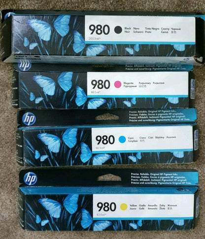 Genuine lot of HP 980 Ink Cartridges for Enterprise X555 MFP X585 -FREE DELIVERY