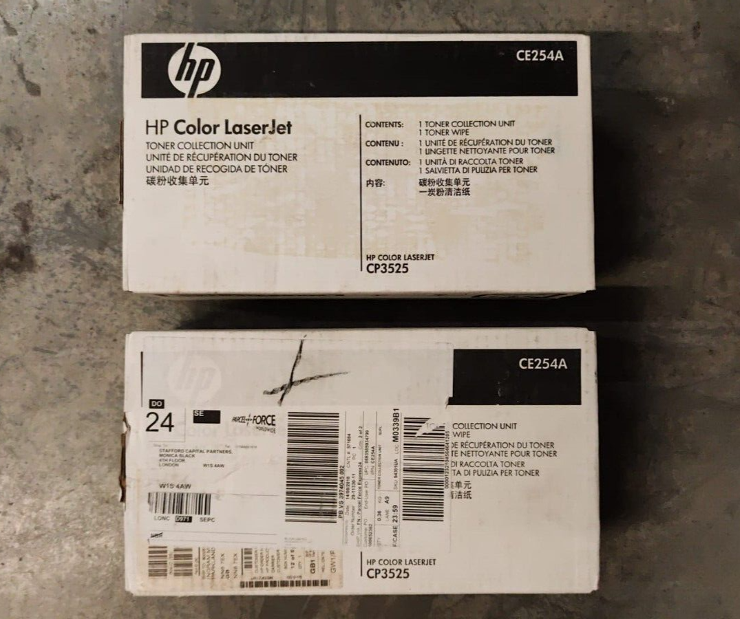 2x Genuine HP Toner Collection Units (CE254A) - FREE UK DELIVERY! VAT included