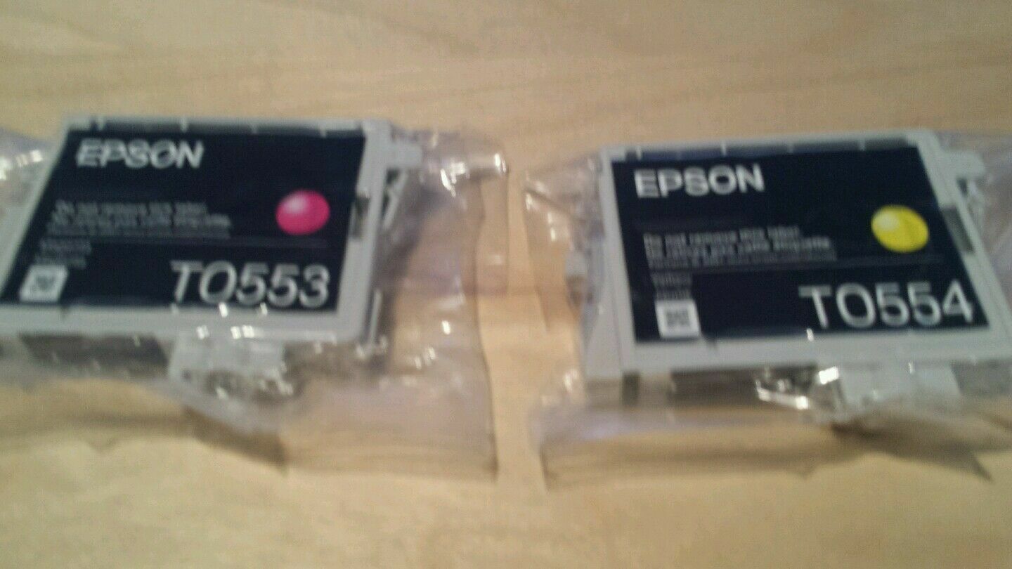 Genuine Epson T0556 Set of 4 Ink Cartridge T0551 T0552 T0553 T0554 FREE DELIVERY