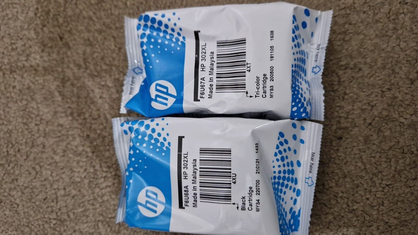 Genuine HP 302XL Black & Colour Ink Cartridges - FREE UK DELIVERY! VAT included