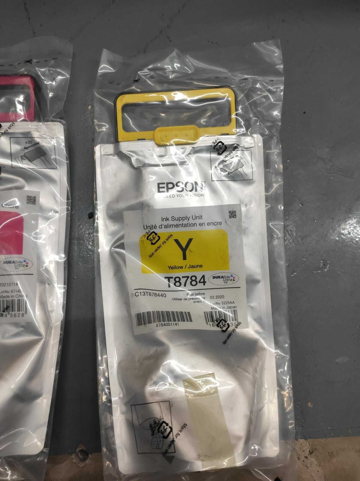 Genuine Epson T8782 T8783 T8784 Cyan/Magenta/Yellow XXL WF-R5190/WF-R5690