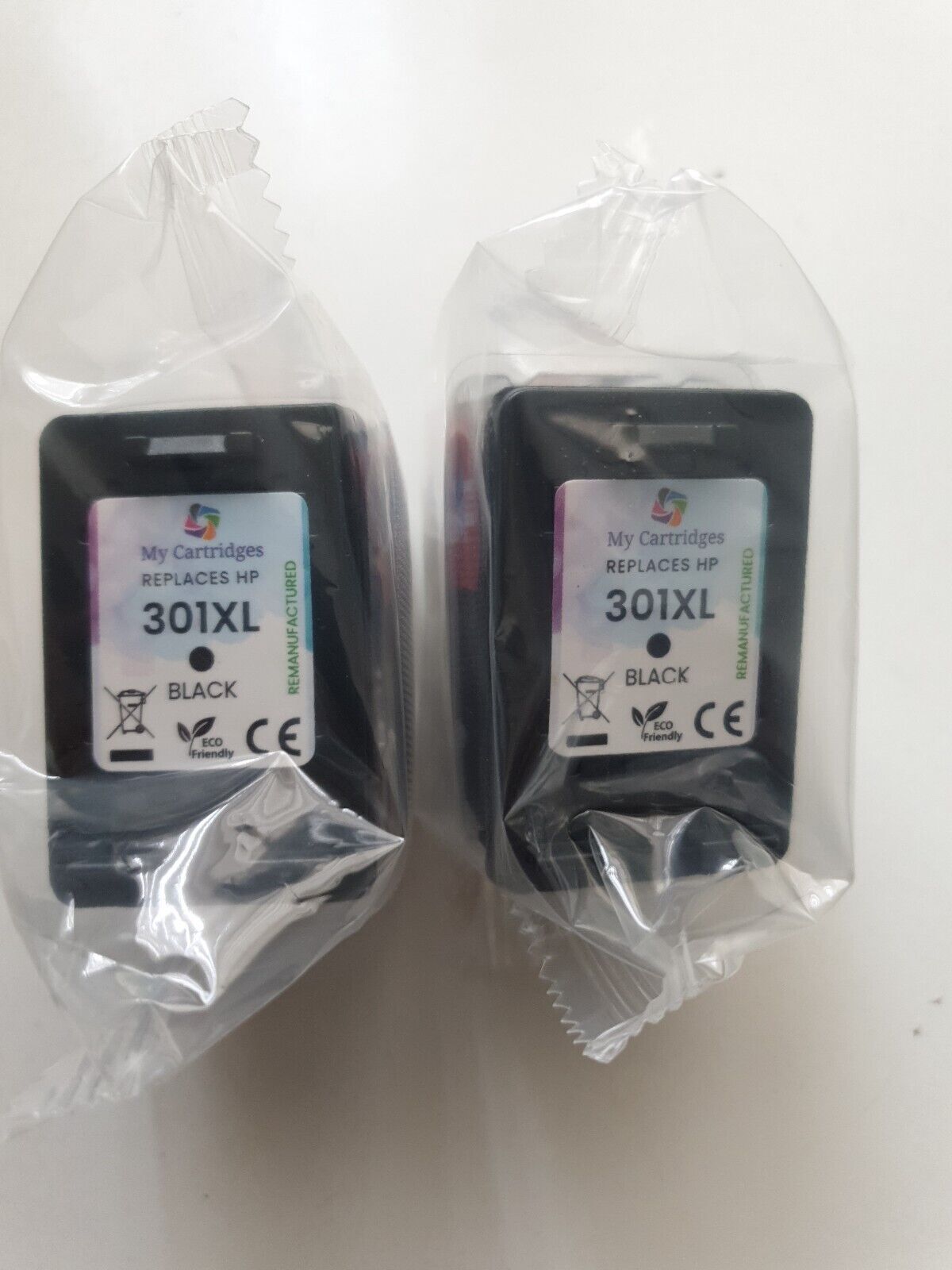 2x HP 301XL Black Remanufactured Ink Cartridges - FREE UK DELIVERY! VAT inc.