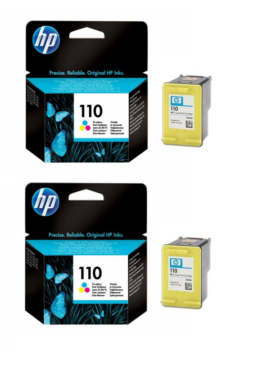 2x UNBOXED HP 110 Colour Printer Cartridges (CB304A) - FREE UK DELIVERY! Genuine