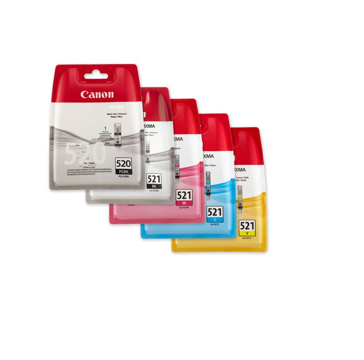 5x UNBOXED Canon PG-520 + CLI-521 Ink Cartridges - FREE UK DELIVERY! VAT inc.
