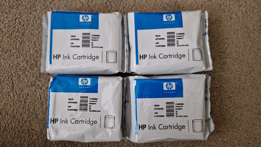 4x Genuine HP 940XL Black Ink Cartridges (C4906AE) - FREE UK DELIVERY!