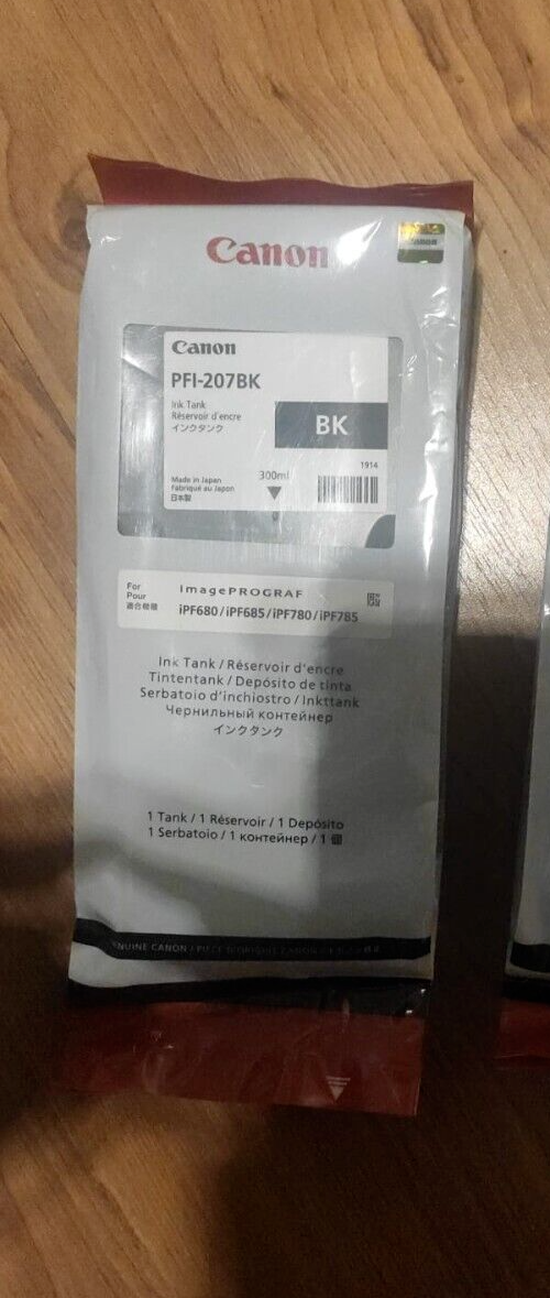 Genuine Canon PFI-207BK Black ink cartridges (300ml) - FREE UK DELIVERY! VAT