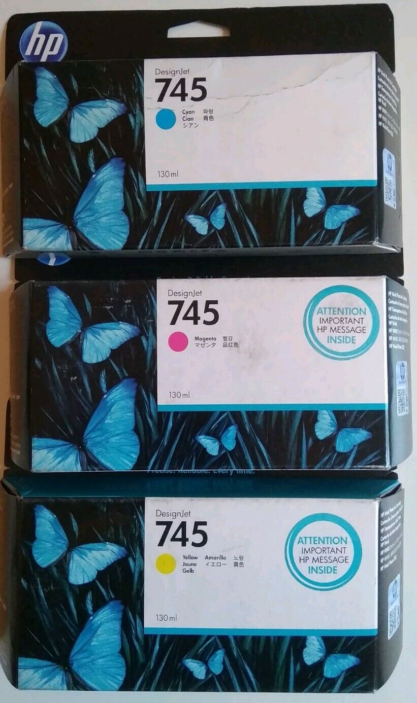 HP 745 Magenta F9J95A, Yellow F9J96A, Cyan F9J97A Ink Cartridges for Z2600 Z5600