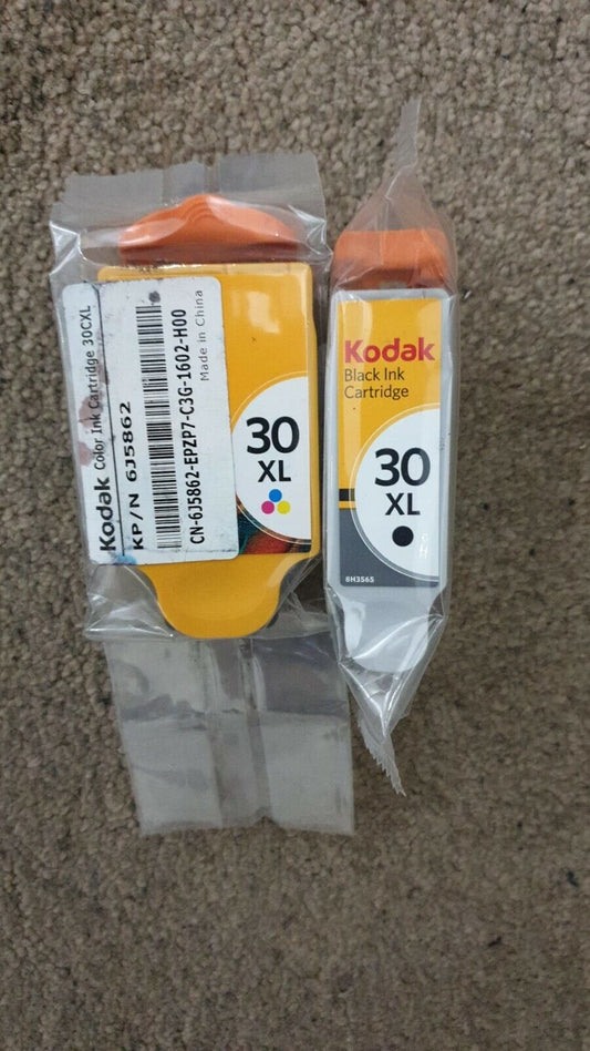 Genuine Kodak 30XL Black + Colour Ink Cartridges - FREE UK DELIVERY - VAT inc.