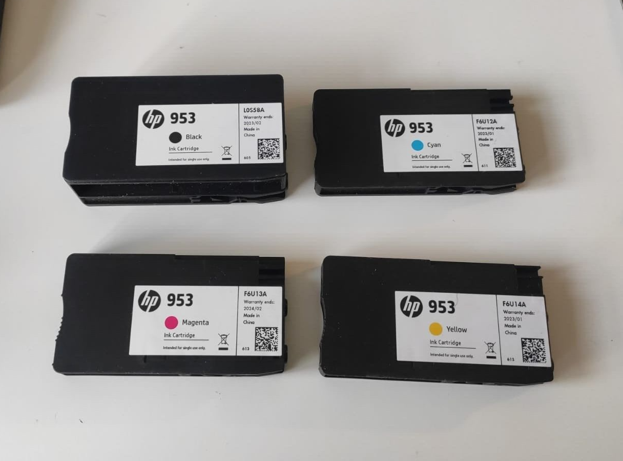 4x Genuine HP 953 ink cartridges (NO BOX) - FREE UK DELIVERY! VAT included