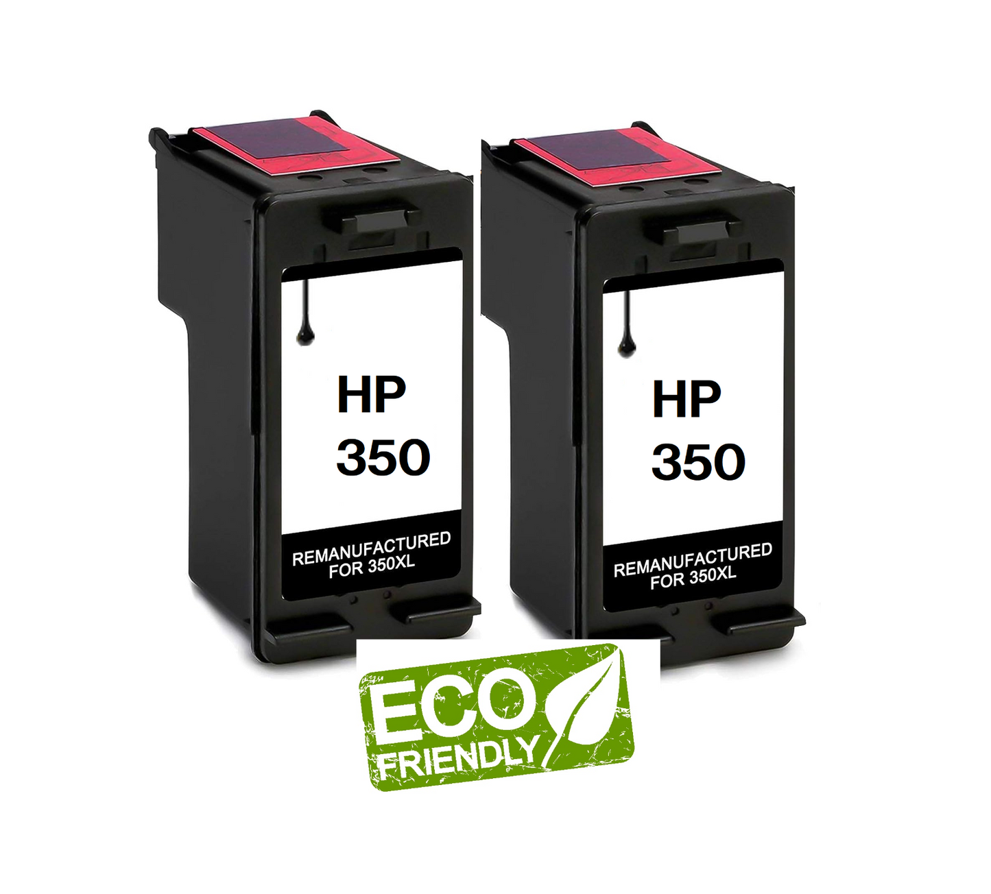 2x HP 350 Black Remanufactured Ink Cartridges - FREE UK DELIVERY