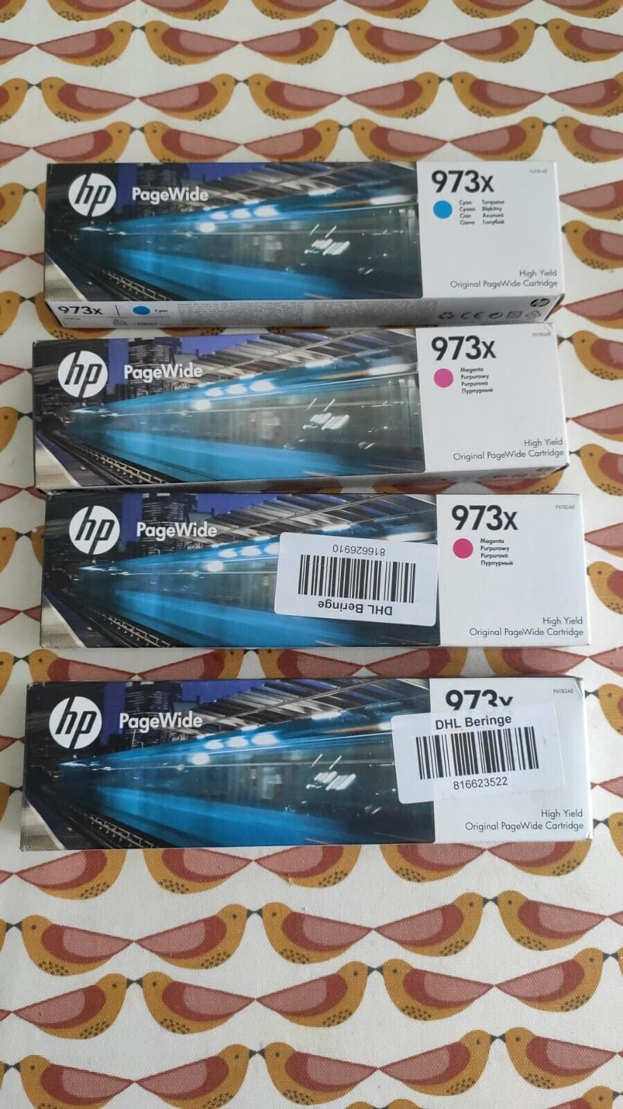 4x Genuine HP 973X PageWide Ink Cartridges - FREE UK DELIVERY! VAT included