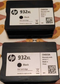 2x Genuine HP 932XL Black ink cartridges (NO BOX) - CN053AE - FREE UK DELIVERY!