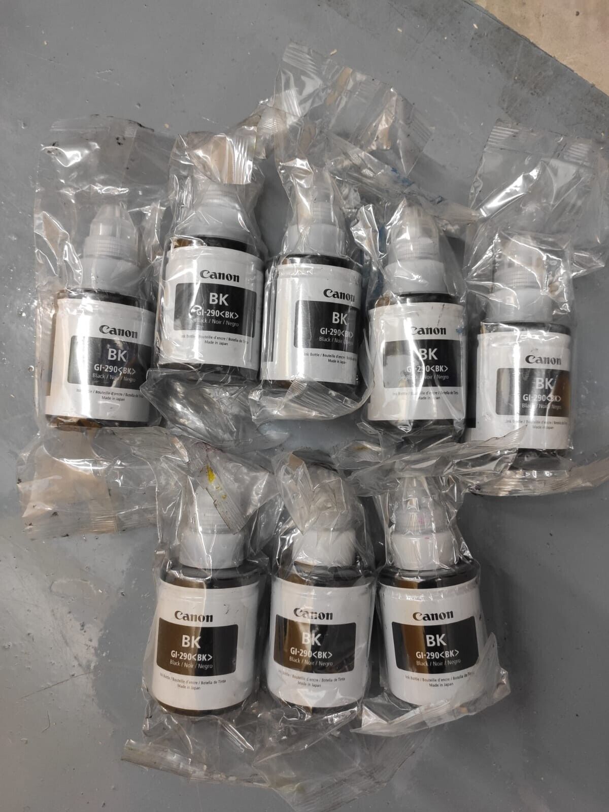 8x Genuine GI-290 BK Black Ink Bottles (GI-290BK)