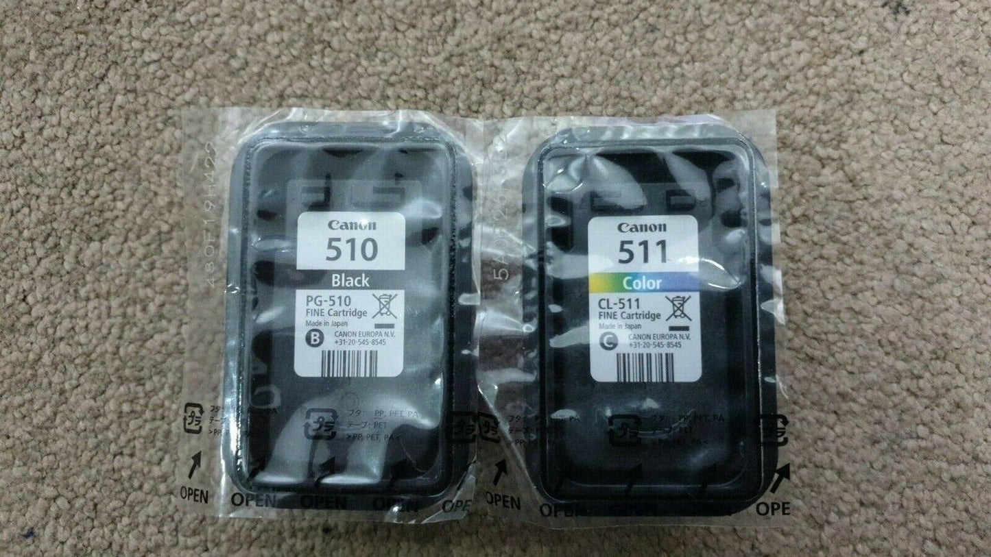 Genuine Canon PG-510 + CL-511 Ink Cartridges - FREE UK DELIVERY - VAT included