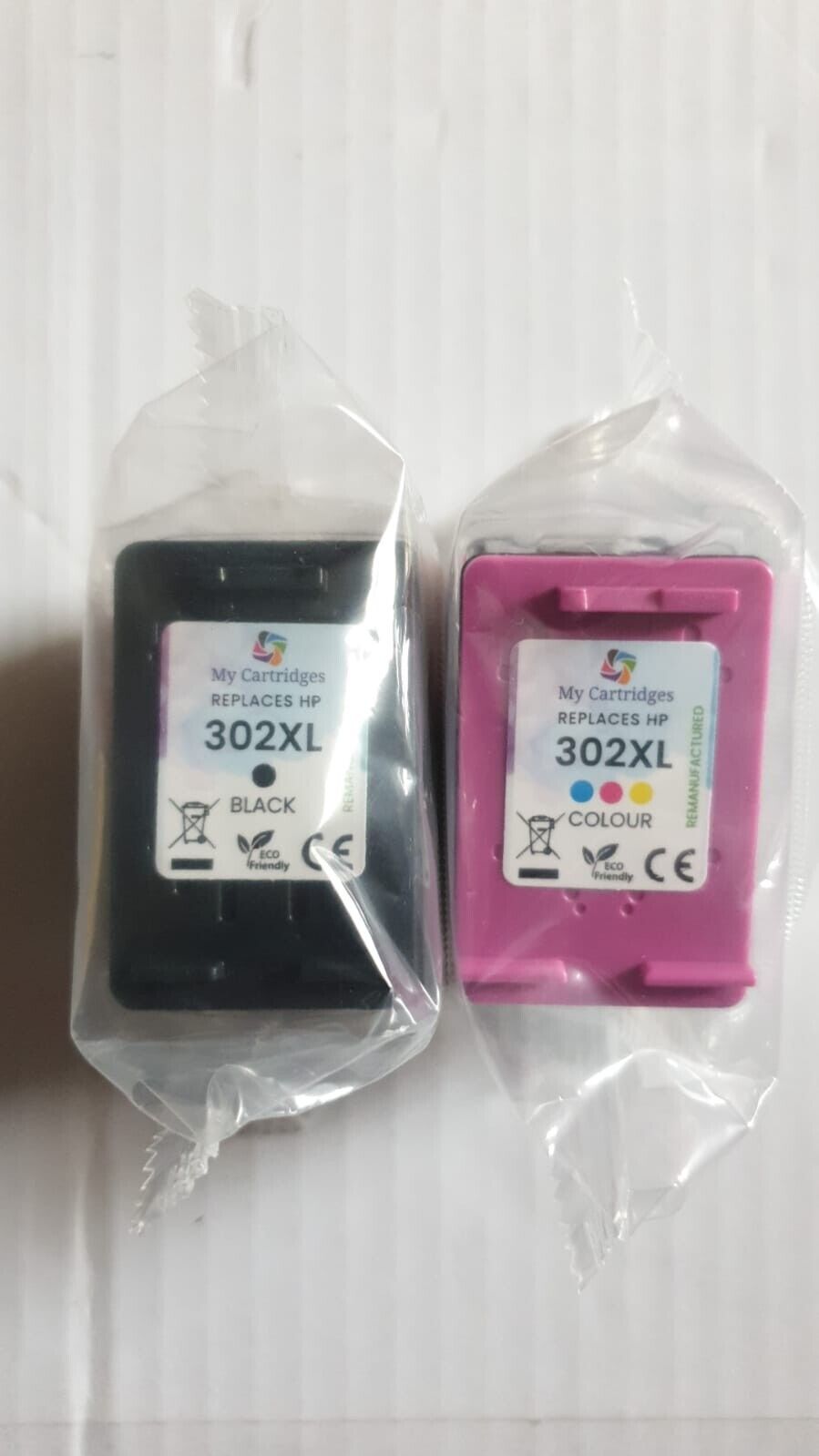 Refilled Black & Colour Ink Cartridges for HP 302XL - FREE UK DELIVERY!