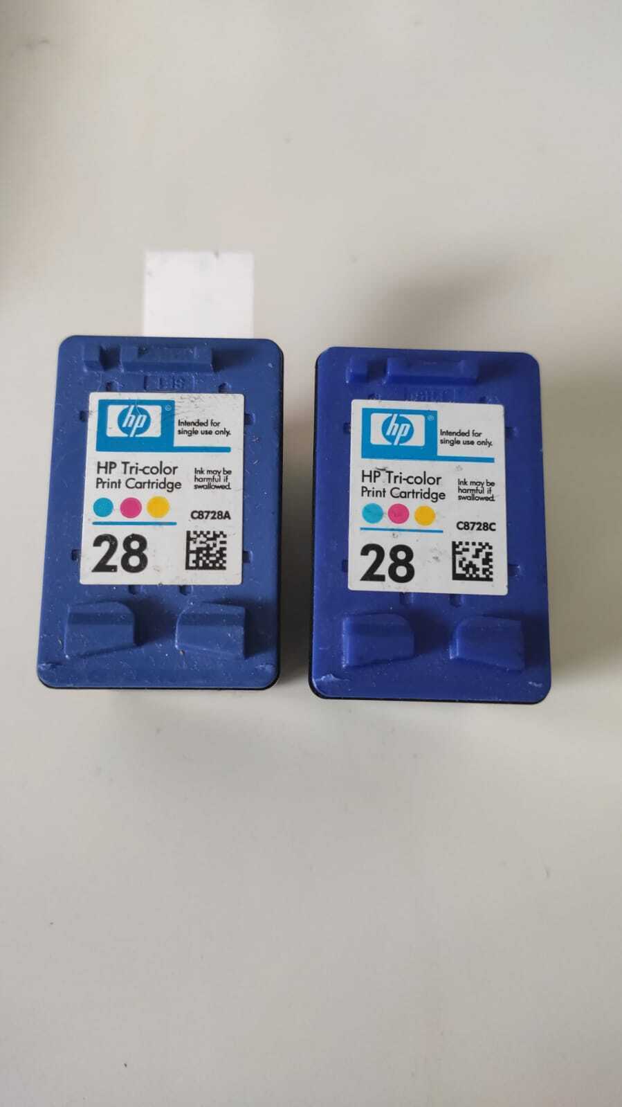 2x UNBOXED HP 28 Tri-Colour ink cartridges (C8728AE) - FREE UK DELIVERY! VAT inc