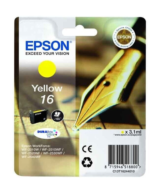 Genuine Epson 16 Yellow ink cartridges (T1626) - FREE UK DELIVERY!