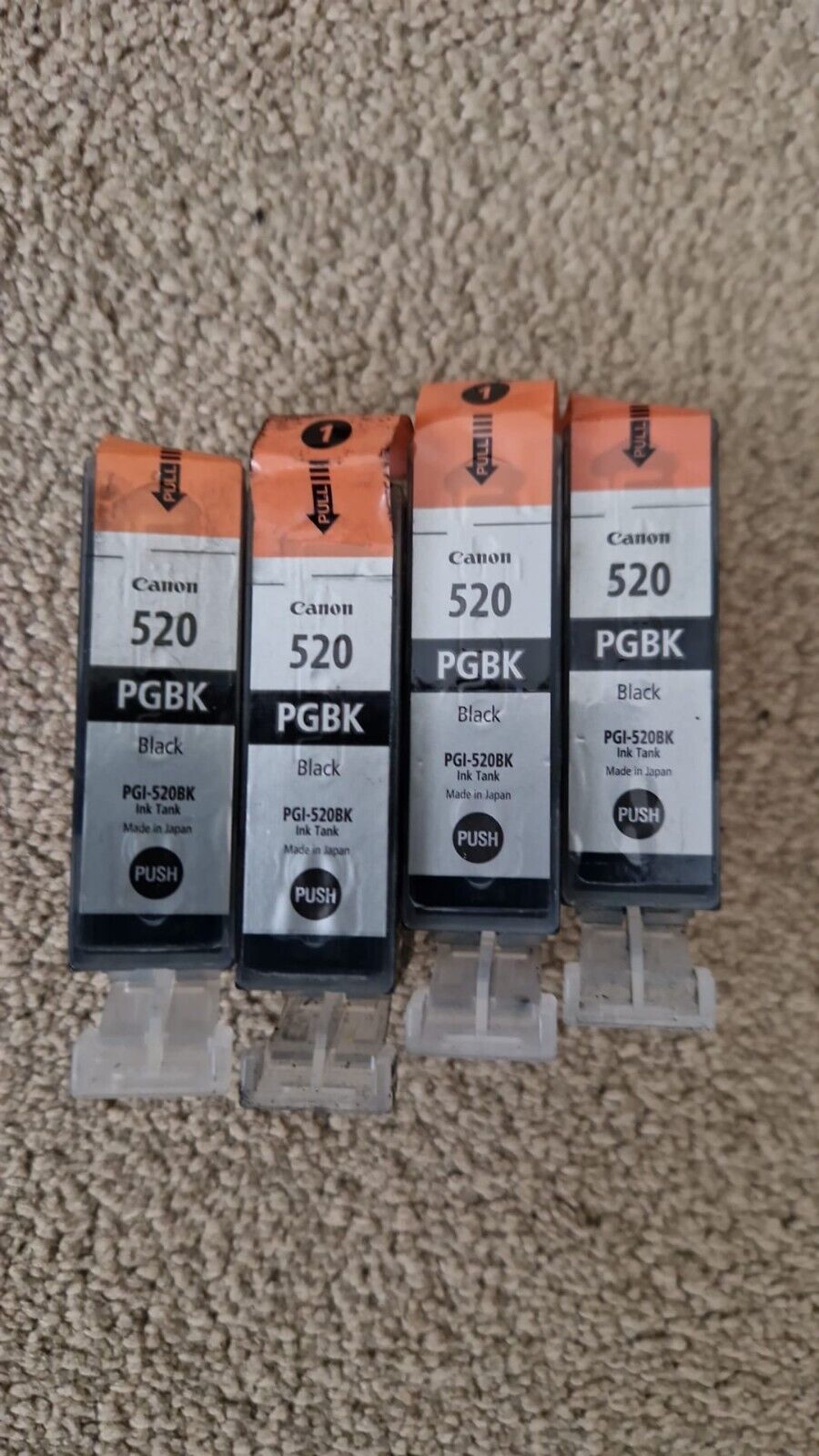 4x UNBOXED Canon PG-520 Black Ink Cartridges - FREE UK DELIVERY! VAT included