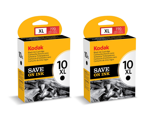 2x Genuine Kodak 10XL Black Ink Cartridges - FREE UK DELIVERY! - VAT included