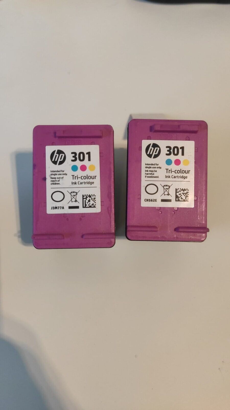 2x UNBOXED HP 301 Colour Ink Cartridges (CH562EE) - FREE UK DELIVERY! VAT inc.