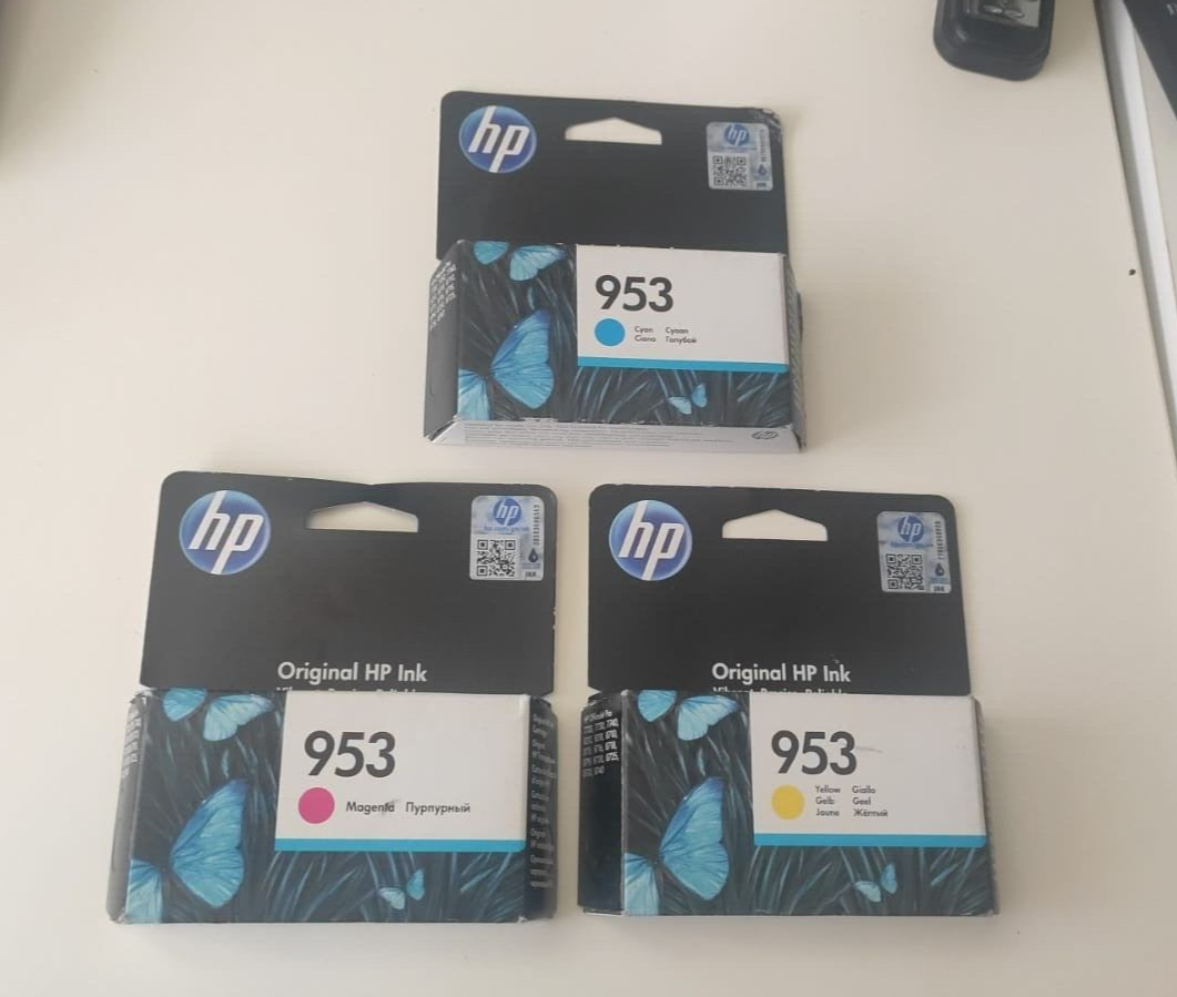 Genuine HP 953 Cyan Magenta Yellow ink cartridges - FREE UK DELIVERY! VAT inc.