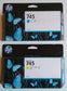 Genuine HP 745 Cyan F9J97A & Yellow F9J96A Ink Cartridges for DJ Z2600 Z5600
