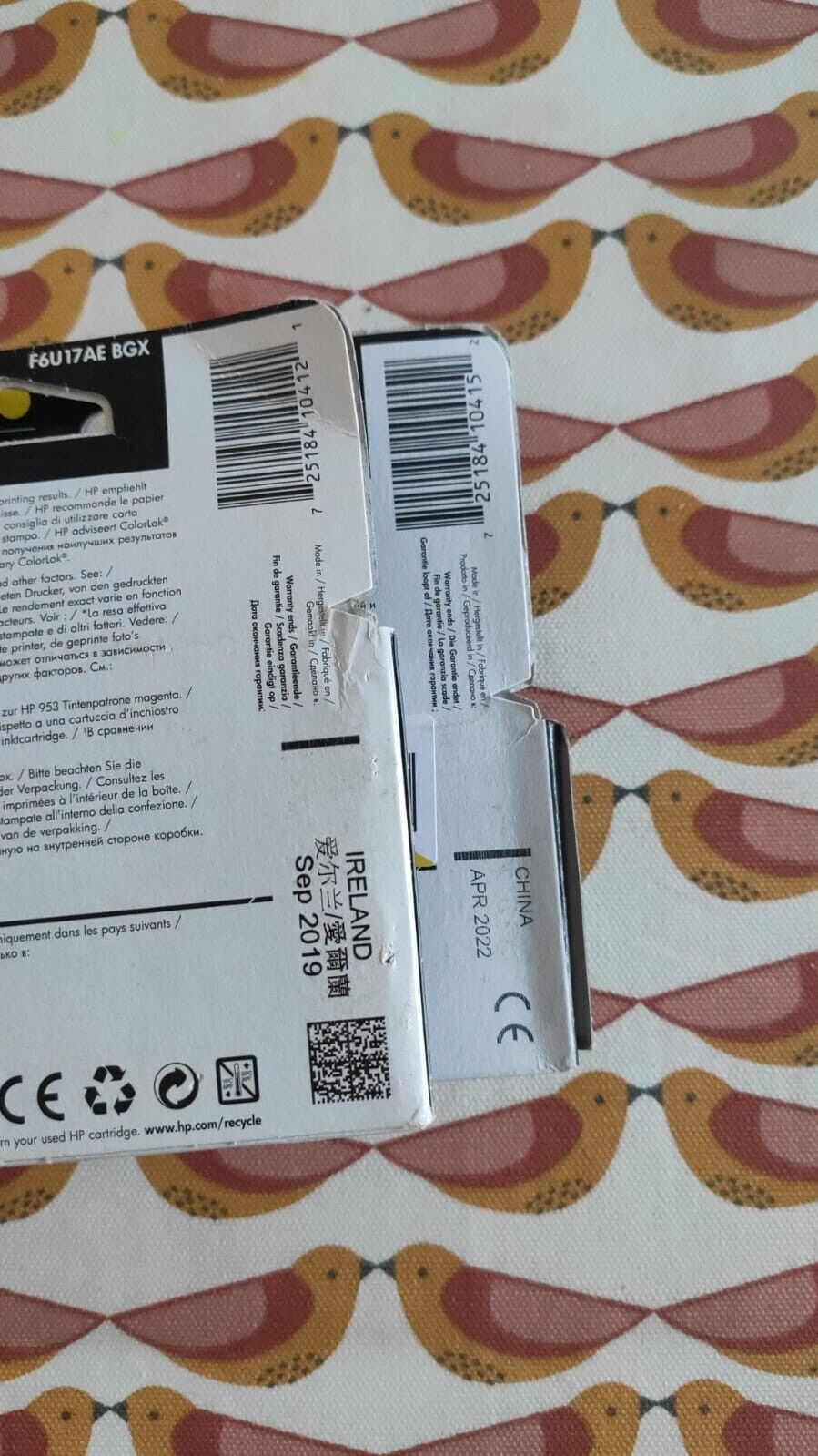Genuine HP 953XL Magenta and Yellow ink cartridges - FREE UK DELIVERY! VAT inc.