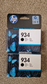 2x Genuine HP 934 Black Ink Cartridges - FREE UK DELIVERY! VAT included