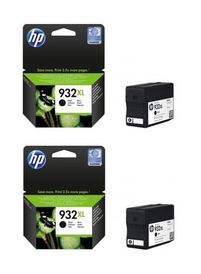 2x Genuine HP 932XL Black ink cartridges (NO BOX) - CN053AE - FREE UK DELIVERY!