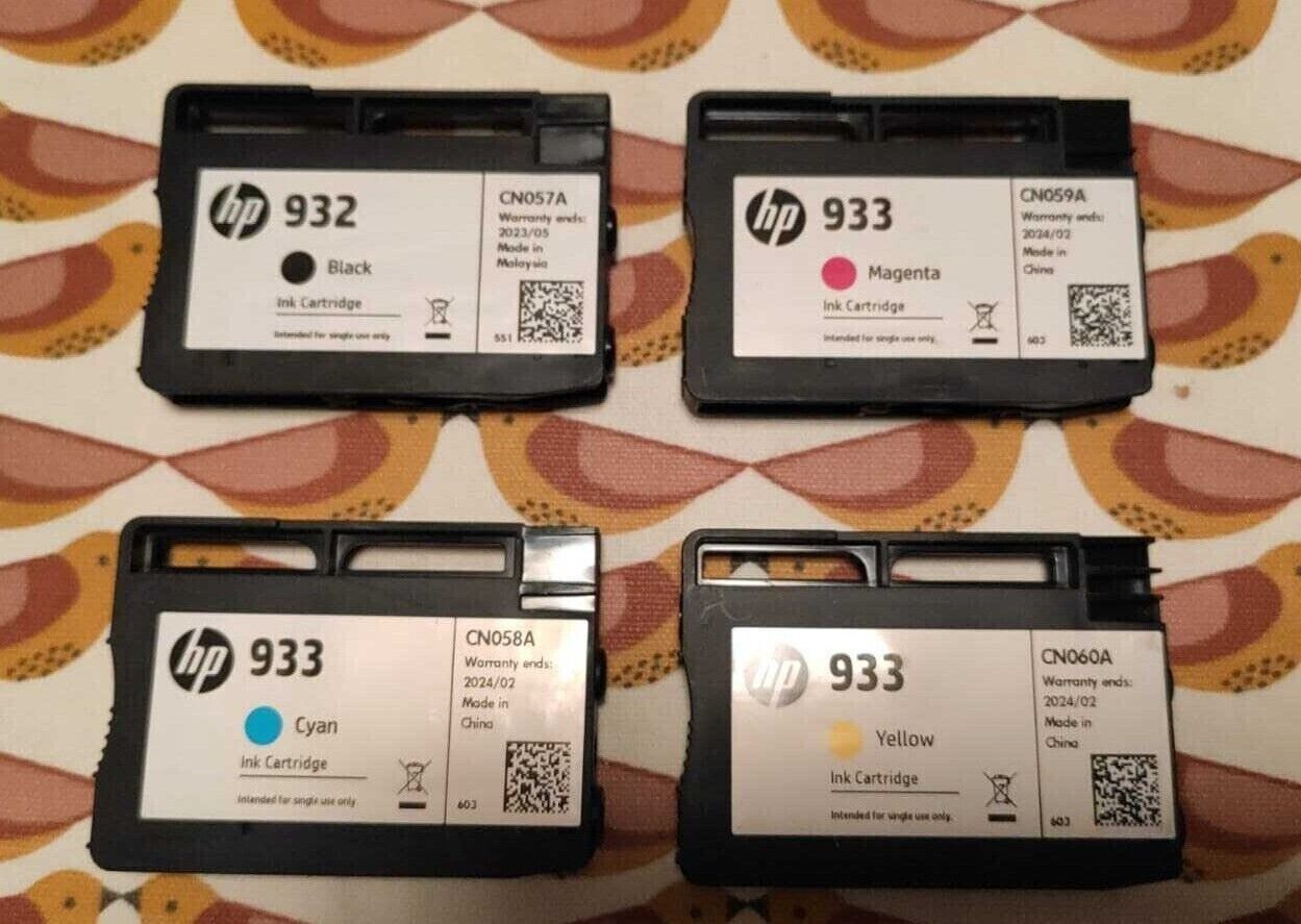 4x Genuine HP 932 + HP 933 ink cartridges multipack (NO BOX) - FREE UK DELIVERY!