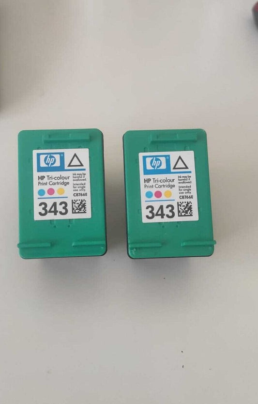 2x UNBOXED HP 343 Tri-Colour Ink Cartridges (C8766EE) - FREE UK DELIVERY!