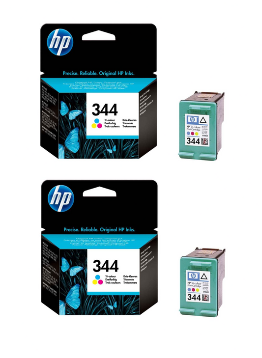 2x UNBOXED HP 344 Colour Ink Cartridges (C9363E) - FREE UK DELIVERY! VAT inc.
