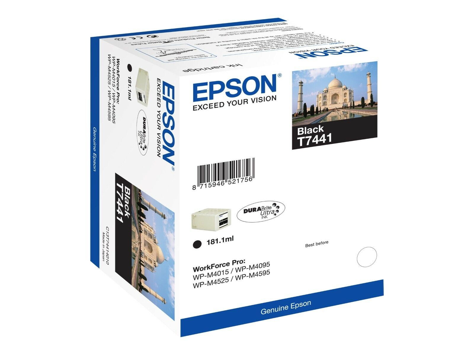 Genuine Epson T7441 Black for WorkForce WP-M4015 WP-M4095 WP-M4525 WP-