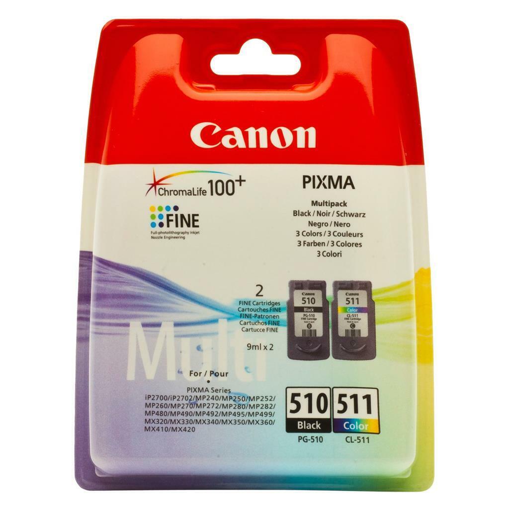 Genuine Canon PG-510 + CL-511 Ink Cartridges - FREE UK DELIVERY - VAT included