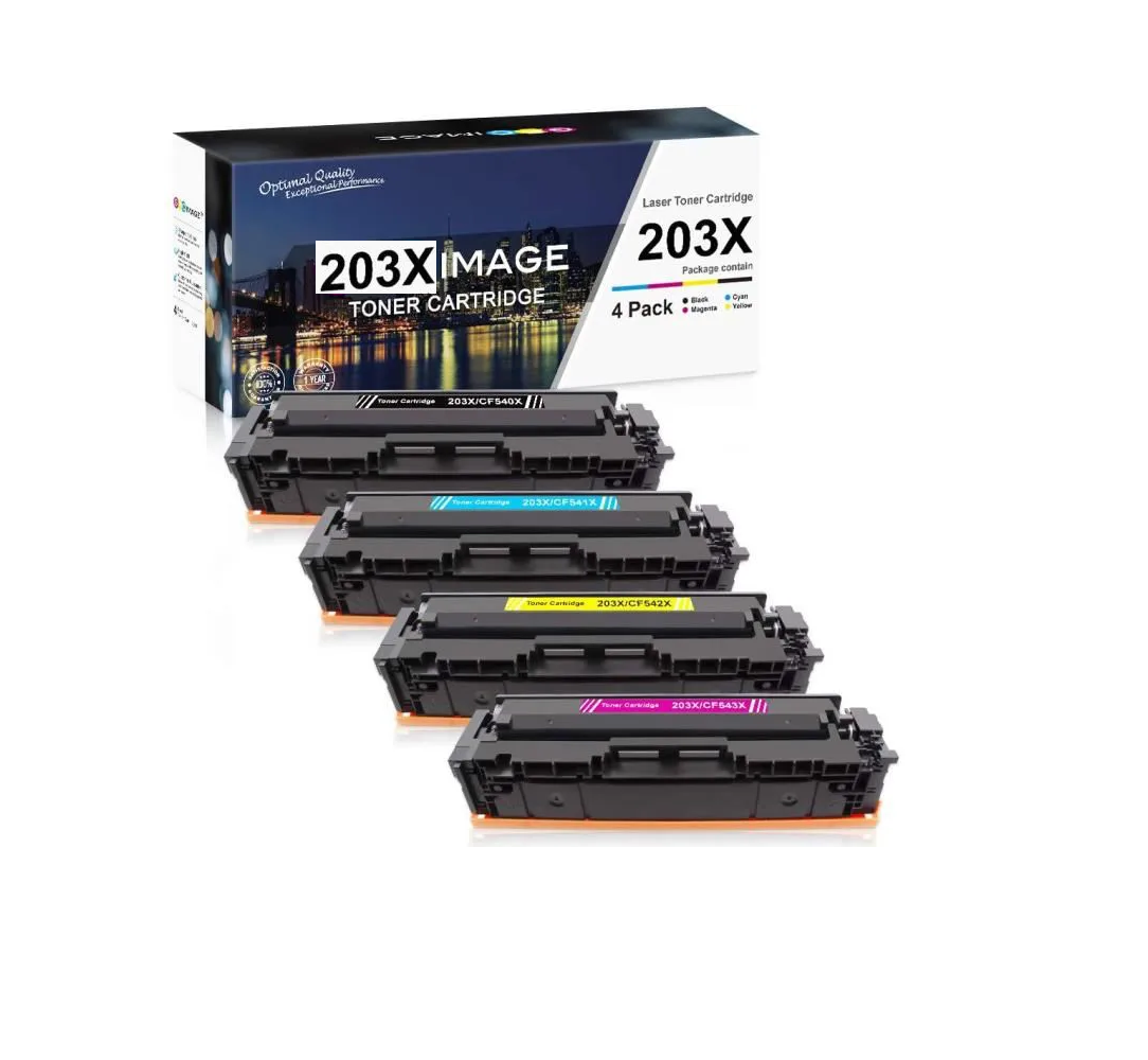 4x Compatible HP 203X BCMY toner cartridges - FREE UK DELIVERY!